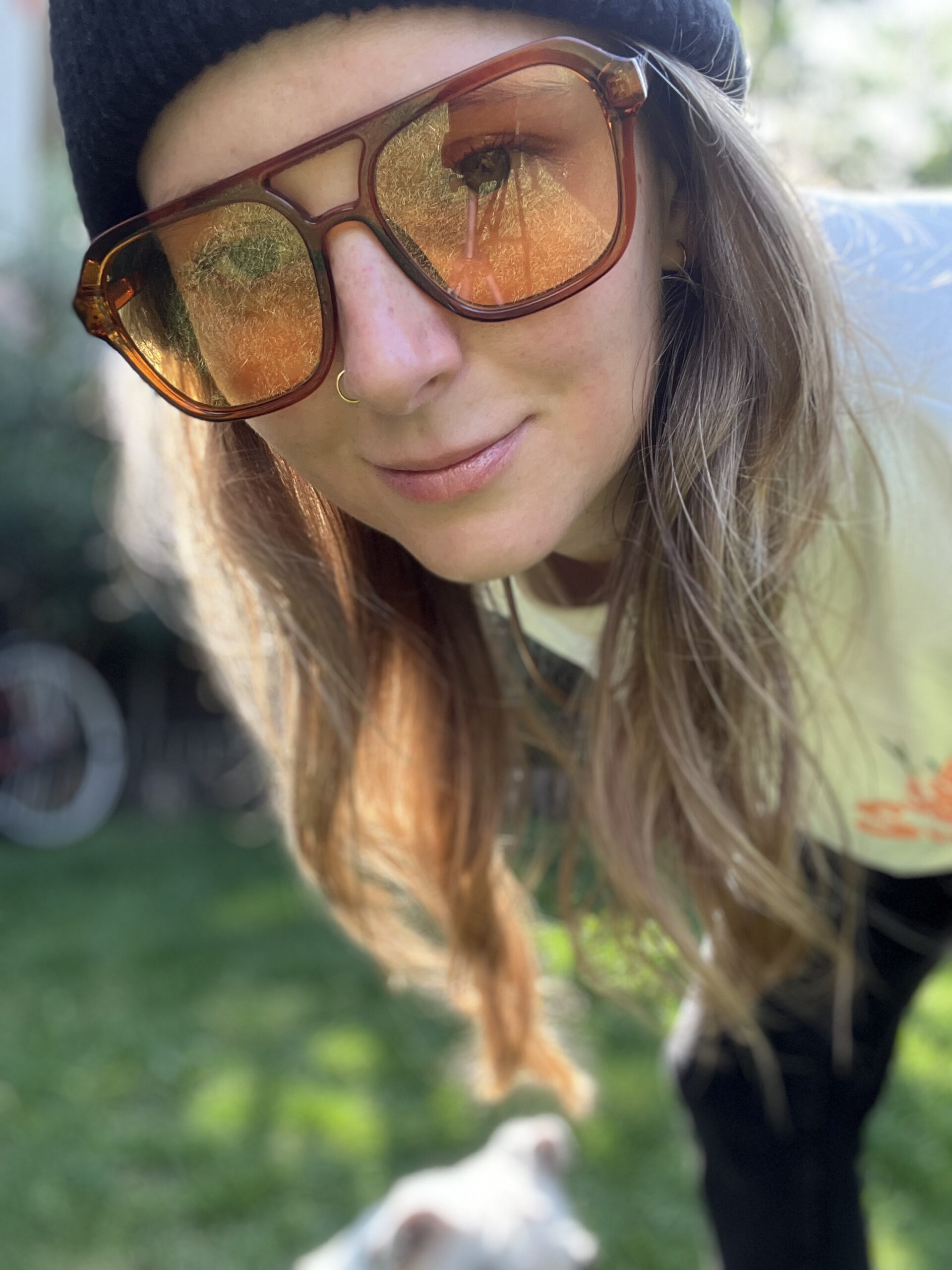 portret hello część acerol spritz kategoria moda okulary Gucci style lata 70 pomarańczowe