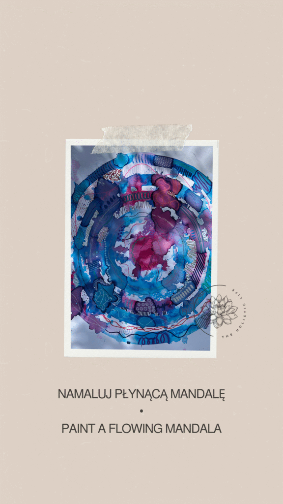 namaluj płynąca mandala art terapia okrąg cykl