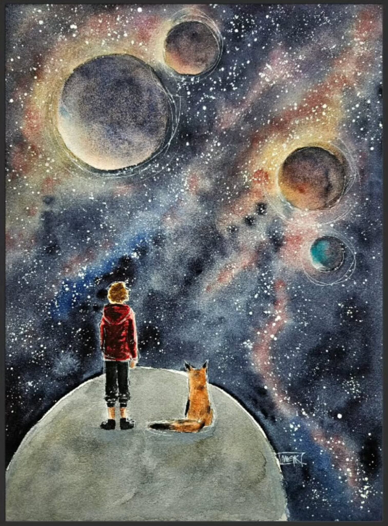 Maguda art sztuka mandala akwarele neuronki kosmos mix media akryl 300gsm abstrakcja dzikuski dziewczynki obraz pocztówka