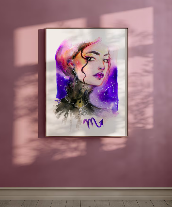 edyta sylvia ilustracja mody portret kobieca energia ekspresja kolorów akwarele zakładki do książek ręcznie malowane plakaty modowe