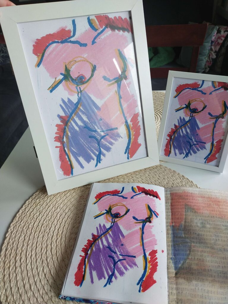 golaska agata hogata akwarela akryl mixmedia nadruk kopia koszulka tshirt